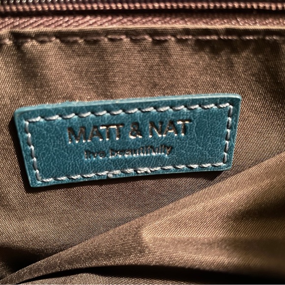 Matt & nat parallel vegan leather briefcase satchel laptop travel shoulder bag - Picture 8 of 13